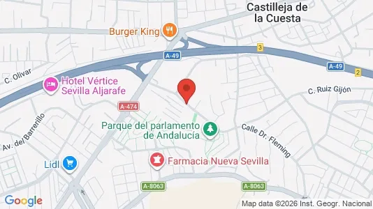 Apartments for rent i Castilleja de la Cuesta - kort over placeringen