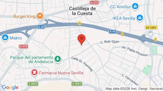 Apartments for rent i Castilleja de la Cuesta - kort over placeringen