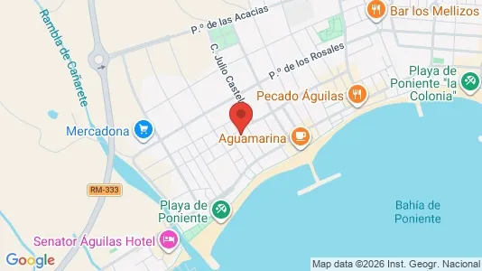 Apartments for rent i Águilas - kort over placeringen