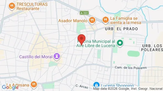 Apartments for rent i Lucena - kort over placeringen