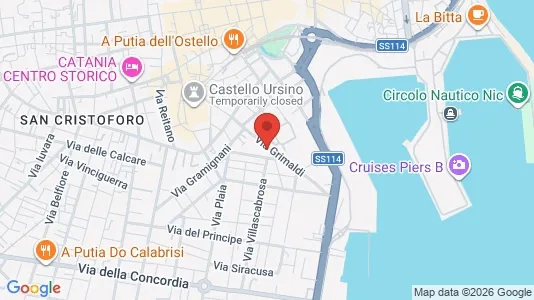 Apartments for rent i Catania - kort over placeringen