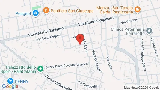 Apartments for rent i Catania - kort over placeringen