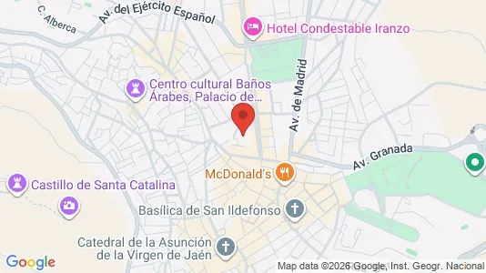 Apartments for rent i Jaén - kort over placeringen