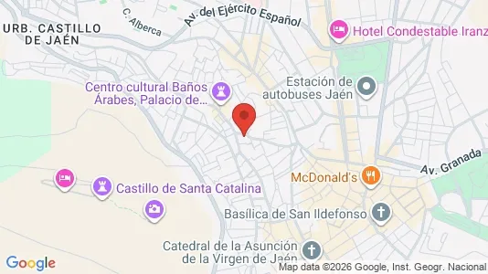 Apartments for rent i Jaén - kort over placeringen