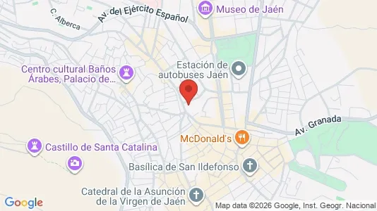 Apartments for rent i Jaén - kort over placeringen