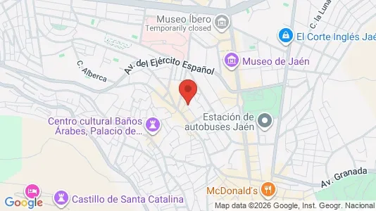 Apartments for rent i Jaén - kort over placeringen