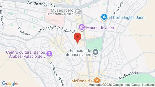 Apartments for rent i Jaén - kort over placeringen
