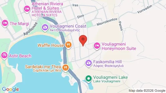 Apartments for rent i Vari-Voula-Vouliagmeni - kort over placeringen