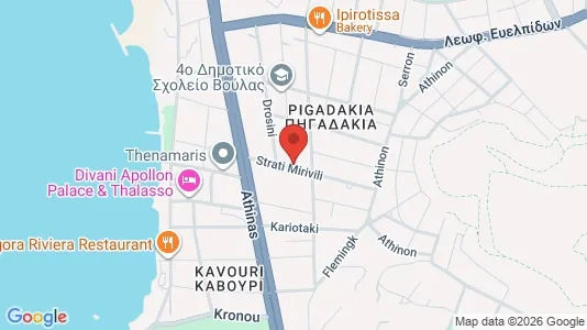 Apartments for rent i Glyfada - kort over placeringen