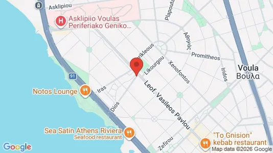 Apartments for rent i Glyfada - kort over placeringen