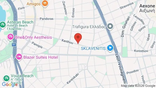 Apartments for rent i Glyfada - kort over placeringen