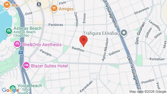Apartments for rent i Glyfada - kort over placeringen