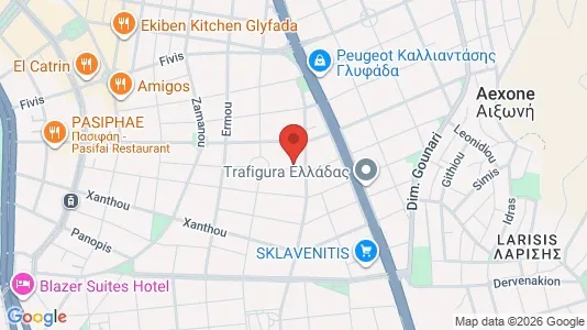 Apartments for rent i Glyfada - kort over placeringen
