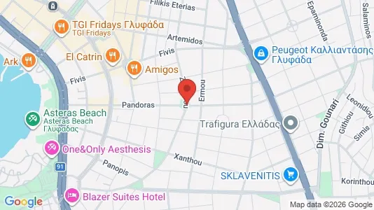 Apartments for rent i Glyfada - kort over placeringen