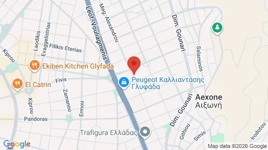 Apartments for rent i Glyfada - kort over placeringen