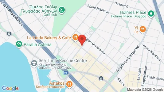 Apartments for rent i Glyfada - kort over placeringen