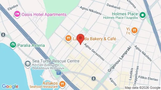 Apartments for rent i Glyfada - kort over placeringen