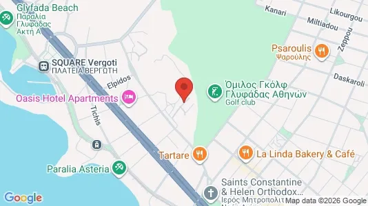 Apartments for rent i Glyfada - kort over placeringen