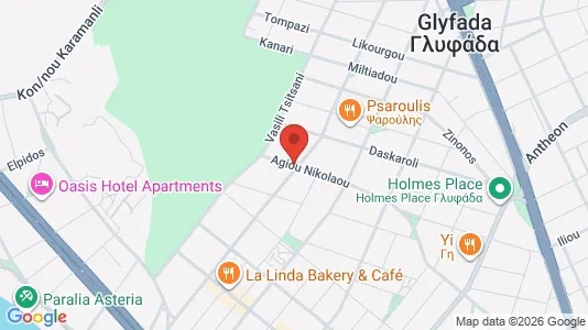 Apartments for rent i Glyfada - kort over placeringen