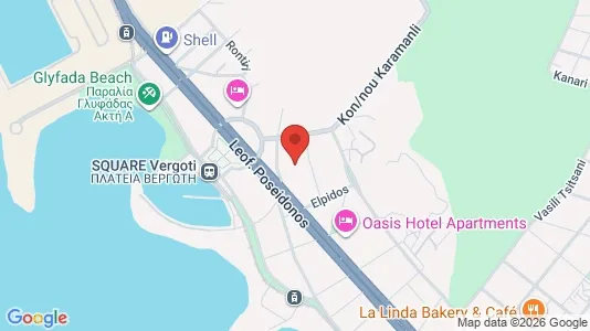Apartments for rent i Glyfada - kort over placeringen