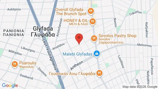 Apartments for rent i Glyfada - kort over placeringen