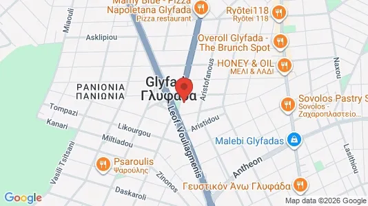 Apartments for rent i Glyfada - kort over placeringen