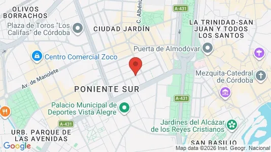 Rooms for rent i Córdoba - kort over placeringen