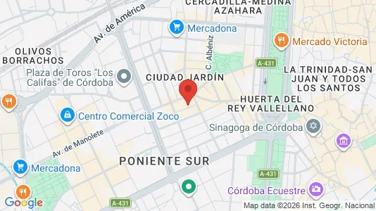 Apartments for rent i Córdoba - kort over placeringen