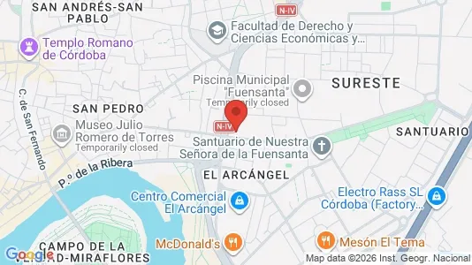 Apartments for rent i Córdoba - kort over placeringen
