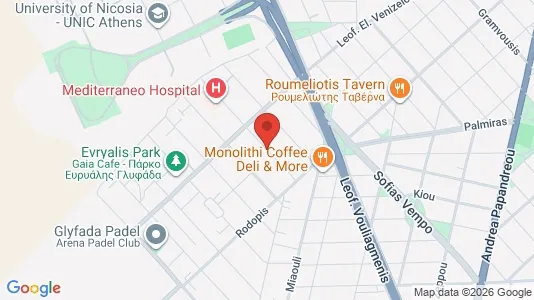 Apartments for rent i Glyfada - kort over placeringen