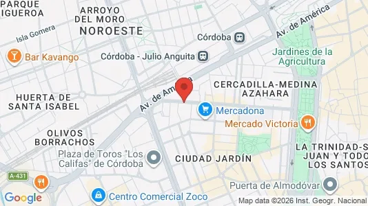 Apartments for rent i Córdoba - kort over placeringen