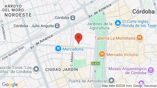 Rooms for rent i Córdoba - kort over placeringen