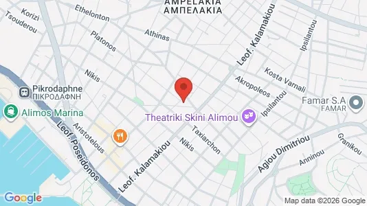 Apartments for rent i Alimos - kort over placeringen