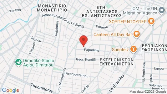 Apartments for rent i Agios Dimitrios - kort over placeringen
