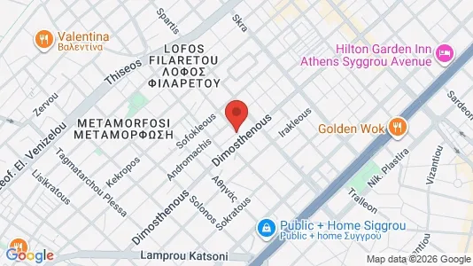 Apartments for rent i Kallithea - kort over placeringen