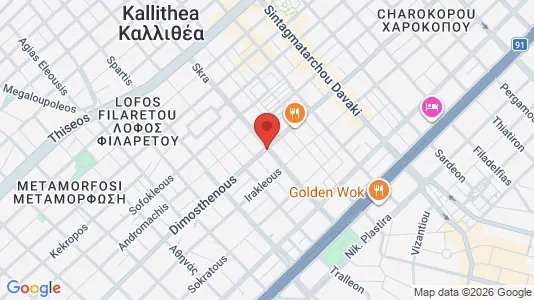 Apartments for rent i Kallithea - kort over placeringen