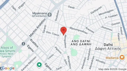 Apartments for rent i Ano Dafni - kort over placeringen