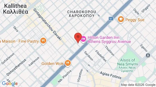 Apartments for rent i Kallithea - kort over placeringen