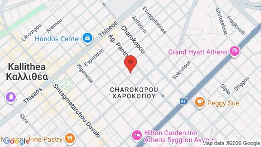 Apartments for rent i Kallithea - kort over placeringen