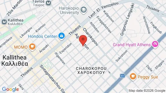 Apartments for rent i Kallithea - kort over placeringen