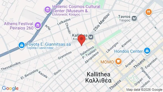 Apartments for rent i Kallithea - kort over placeringen