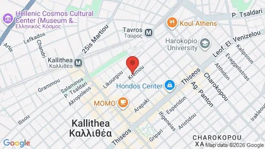 Apartments for rent i Kallithea - kort over placeringen