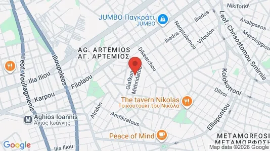 Apartments for rent i Dafni-Ymittos - kort over placeringen