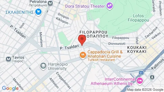 Apartments for rent i Kallithea - kort over placeringen