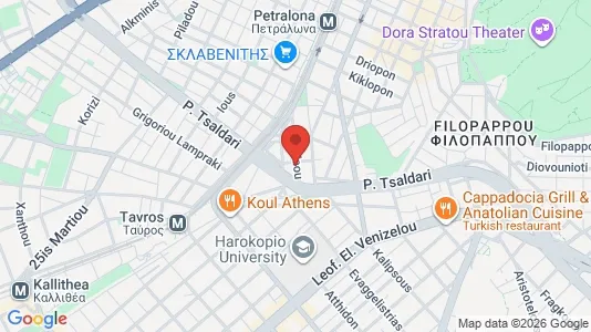 Apartments for rent i Athens Ano Petralona - kort over placeringen