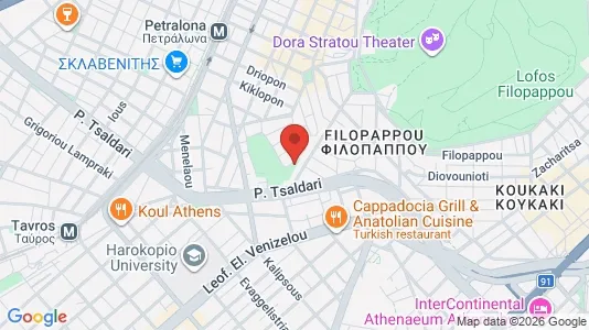 Apartments for rent i Athens Ano Petralona - kort over placeringen
