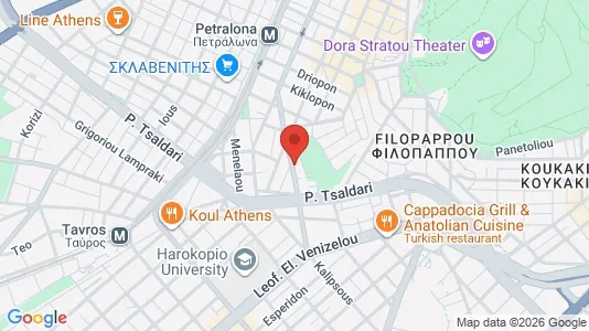Apartments for rent i Athens Ano Petralona - kort over placeringen