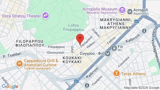 Apartments for rent i Athens Akropoli - kort over placeringen