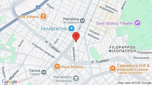 Apartments for rent i Athens Ano Petralona - kort over placeringen