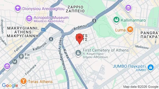 Apartments for rent i Athens Neos Kosmos - kort over placeringen